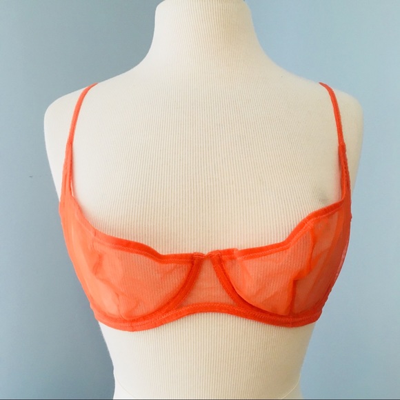 Agent Provocateur Other - Agent Provocateur Orange Tulle 3⁄4 Bra + Panty 🍊
